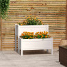 Jardinera madera maciza de pino blanco 84.5x84x75 cm 1