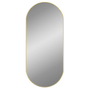 Espelho de parede 100x45 cm oval dourado H