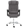 Silla de oficina reclinable masaje cuero sintético gris 3