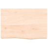 Tablero de mesa madera maciza de roble sin tratar 60x40x6 cm 3