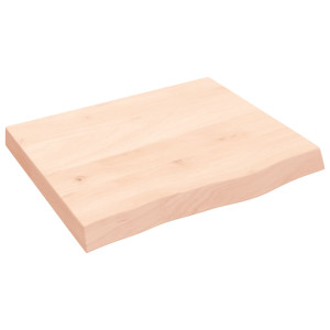 Tablero de mesa madera maciza de roble sin tratar 60x50x6 cm H