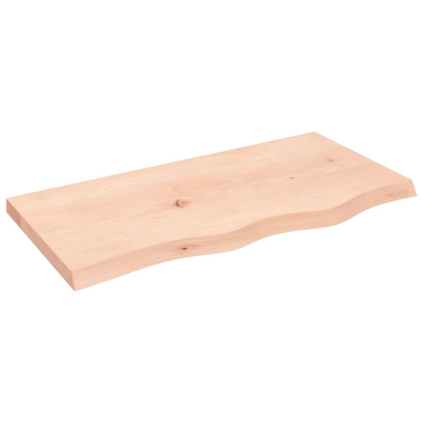 Tablero de mesa madera maciza de roble sin tratar 80x40x4 cm M 2