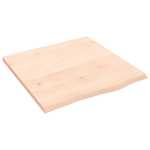 Tablero de mesa madera maciza de roble sin tratar 60x60x2 cm H