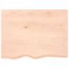 Tablero de mesa madera maciza de roble sin tratar 80x60x2 cm 3