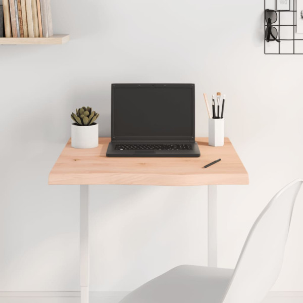 Tablero de mesa madera maciza de roble sin tratar 60x60x4 cm D