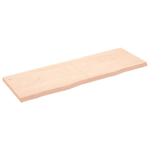 Tablero de mesa madera maciza de roble sin tratar 180x60x6 cm H