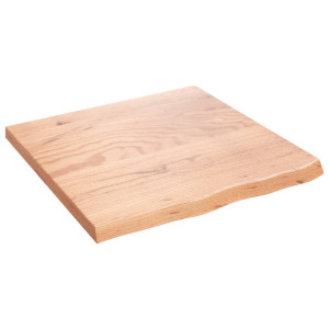 Tablero de mesa madera roble tratada marrón claro 60x60x4 cm H