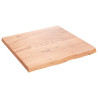Tablero de mesa madera roble tratada marrón claro 60x60x4 cm 2
