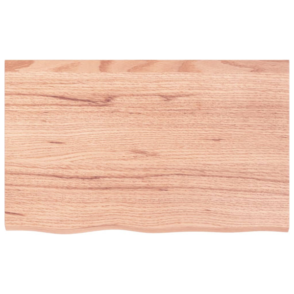 Tablero de mesa madera roble tratada marrón claro 80x50x2 cm M 3