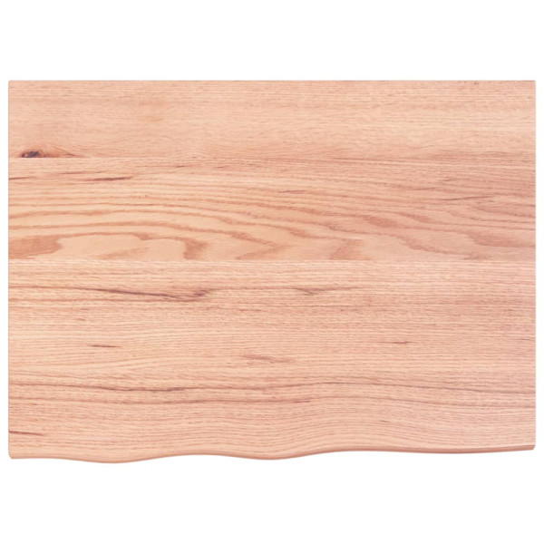 Tablero de mesa madera roble tratada marrón claro 80x60x2 cm M 3