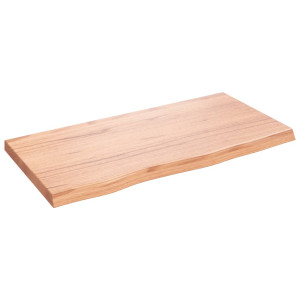 Tablero de mesa madera roble tratada marrón claro 80x40x4 cm H