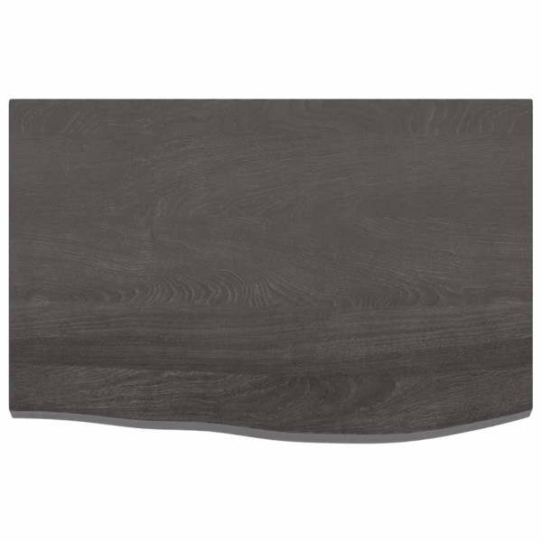 Tablero de mesa madera de roble tratada gris oscuro 60x40x2 cm M 3