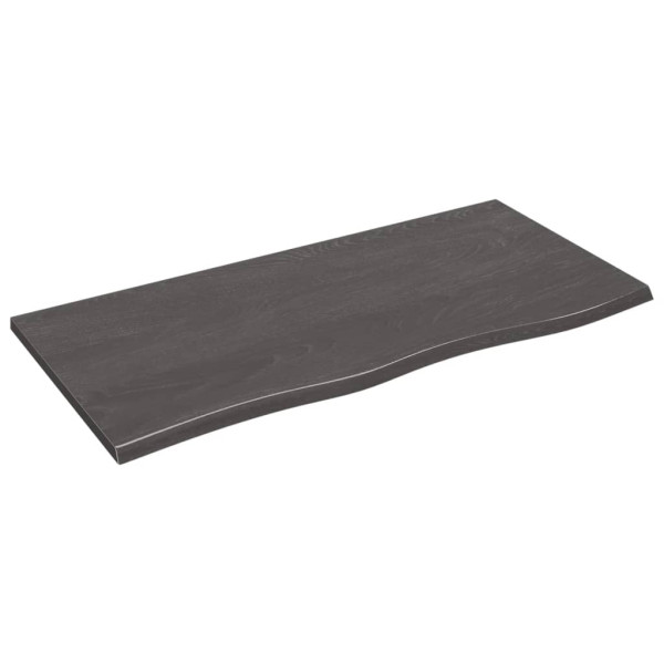 Tablero de mesa madera de roble tratada gris oscuro 100x50x2 cm M 2