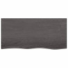 Tablero de mesa madera de roble tratada gris oscuro 100x50x2 cm 3