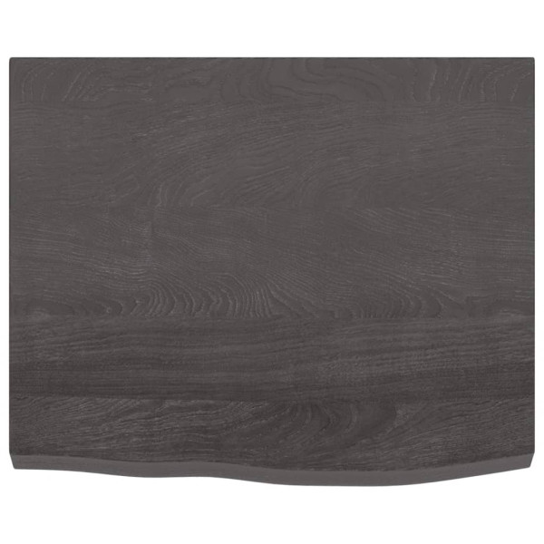 Tablero de mesa madera de roble tratada gris oscuro 60x50x4 cm M 3