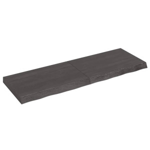 Tablero de mesa madera de roble tratada gris oscuro 120x40x6 cm H