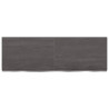 Tablero de mesa madera de roble tratada gris oscuro 120x40x6 cm 3