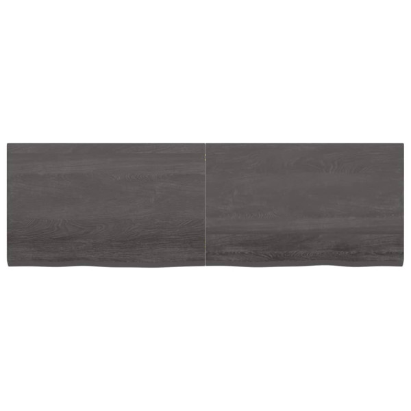 Tablero de mesa madera de roble tratada gris oscuro 160x50x4 cm M 3