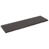 Tablero de mesa madera de roble tratada gris oscuro 180x50x6 cm 2