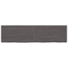 Tablero de mesa madera de roble tratada gris oscuro 220x60x6 cm 3