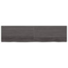 Tablero de mesa madera de roble tratada gris oscuro 200x50x6 cm 3