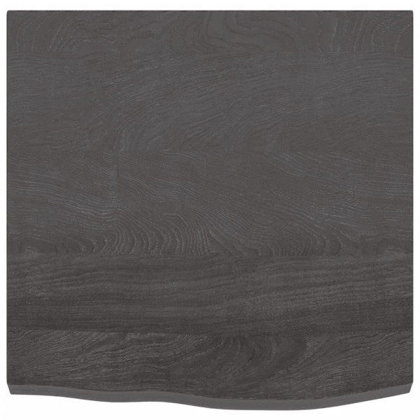 Tablero de mesa madera de roble tratada gris oscuro 60x60x4 cm M 3