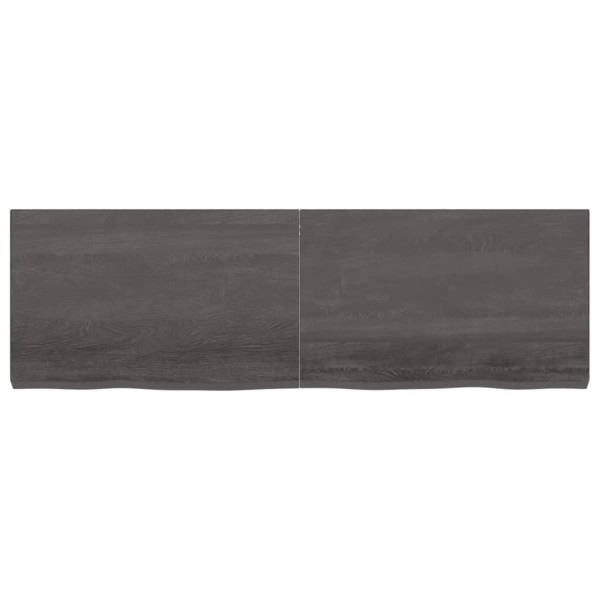 Tablero de mesa madera de roble tratada gris oscuro 160x50x6 cm M 3