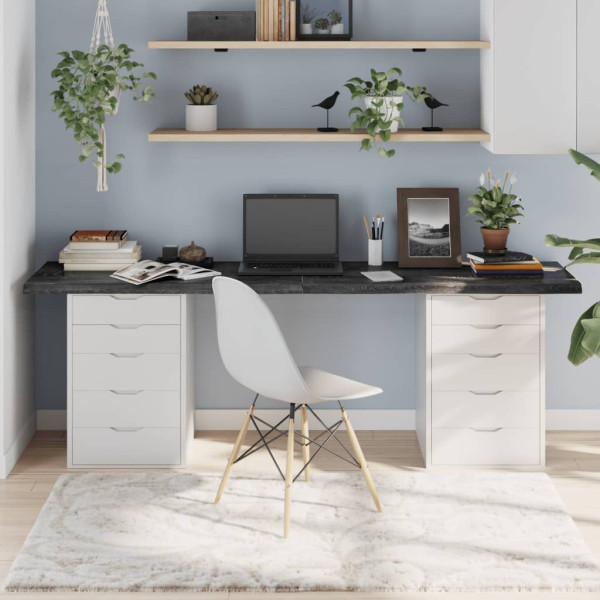 Tablero de mesa madera de roble tratada gris oscuro 200x60x4 cm D