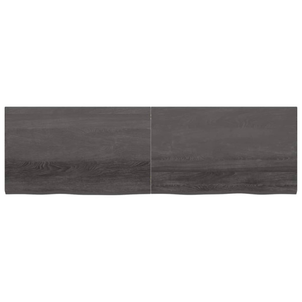 Tablero de mesa madera de roble tratada gris oscuro 200x60x4 cm M 3
