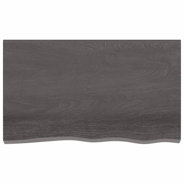 Tablero de mesa madera de roble tratada gris oscuro 100x60x2 cm M 3