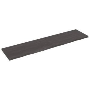 Tablero de mesa madera de roble tratada gris oscuro 200x50x4 cm H