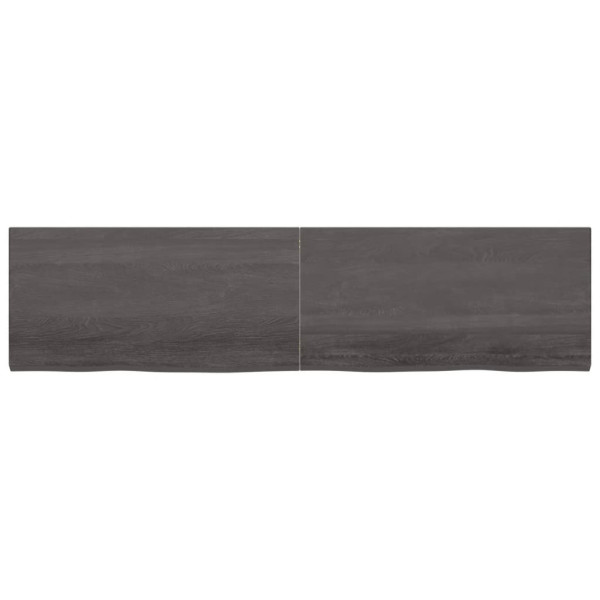 Tablero de mesa madera de roble tratada gris oscuro 200x50x4 cm M 3