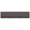 Tablero de mesa madera de roble tratada gris oscuro 220x50x6 cm 3