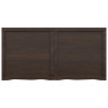 Tablero de mesa madera de roble tratada gris oscuro 120x60x6 cm 4