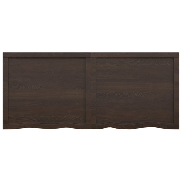 Tablero de mesa madera de roble tratada gris oscuro 140x60x4 cm M 4