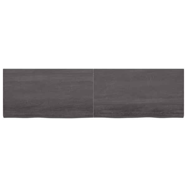 Tablero de mesa madera de roble tratada gris oscuro 220x60x4 cm M 3