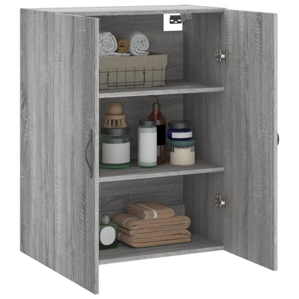 Armario de pared madera ingeniería gris Sonoma 69.5x34x90 cm M 5