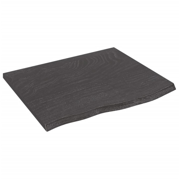 Tablero de mesa madera de roble tratada gris oscuro 60x50x2 cm M 2