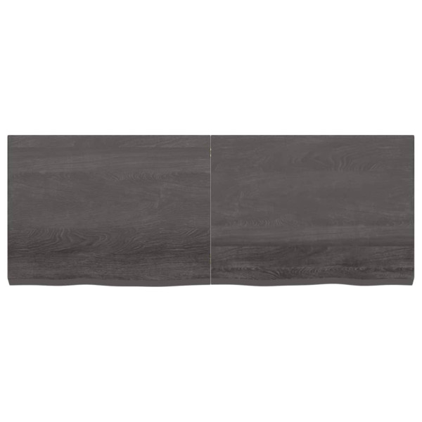 Tablero de mesa madera de roble tratada gris oscuro 160x60x6 cm M 3