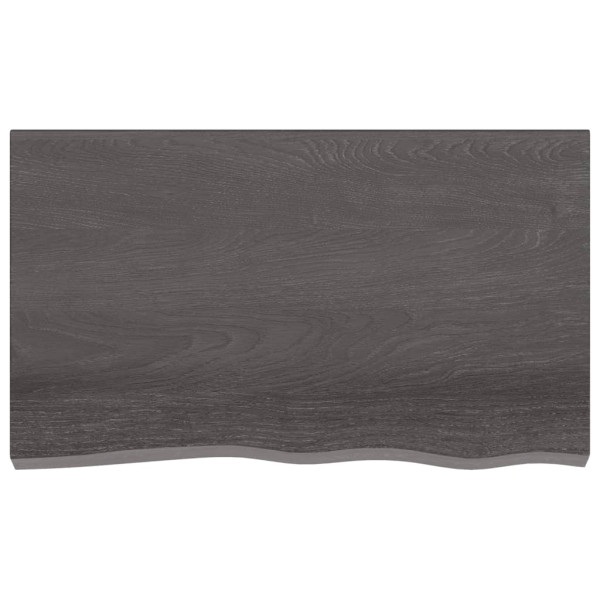 Tablero de mesa madera de roble tratada gris oscuro 100x60x6 cm M 3