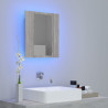 Armario de baño con espejo LED madera gris Sonoma 40x12x45 cm 5