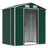Abrigo de jardim 191x130x198 cm aço galvanizado verde 3