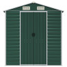 Cobertizo de jardín acero galvanizado verde 191x130x198 cm 4