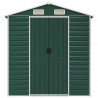 Cobertizo de jardín acero galvanizado verde 191x215x198 cm 4
