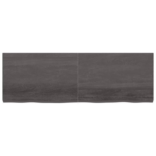 Tablero de mesa madera de roble tratada gris oscuro 180x60x6 cm M 3