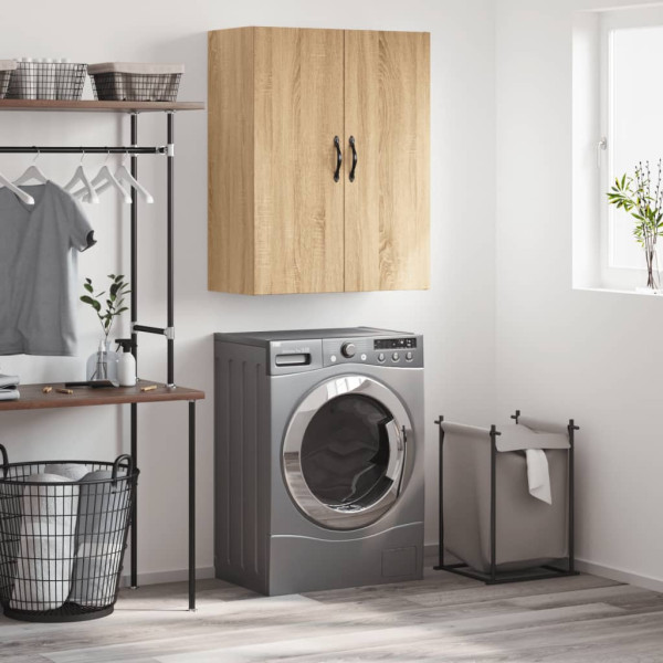 Armario de pared madera ingeniería roble Sonoma 69.5x34x90 cm D