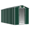Abrigo de jardim 191x385x198 cm aço galvanizado verde 3