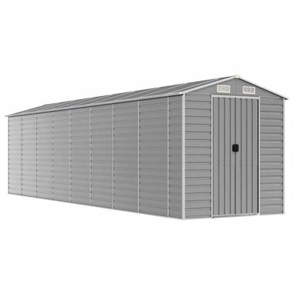 Abrigo de jardim 191x725x198 cm aço galvanizado cinzento-claro M 2