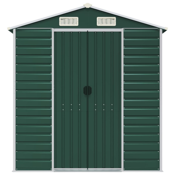 Abrigo de jardim 191x895x198 cm aço galvanizado verde M 4