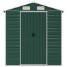 Cobertizo de jardín acero galvanizado verde 191x895x198 cm 4